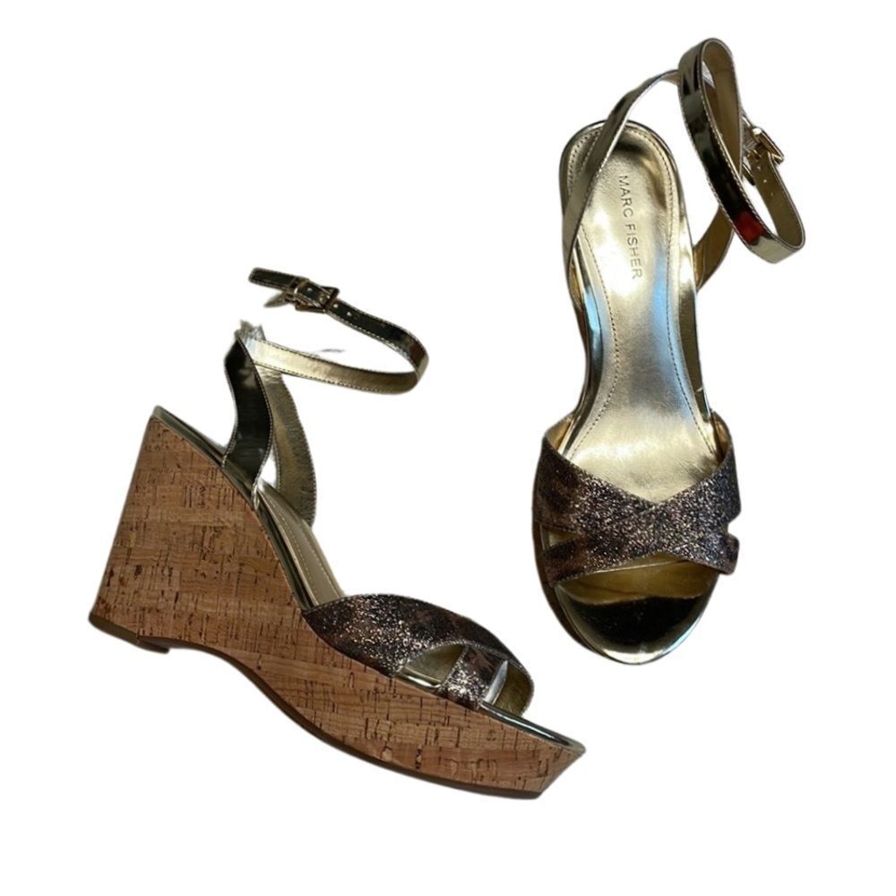 Marc Fischer welly sparkle wedges heels